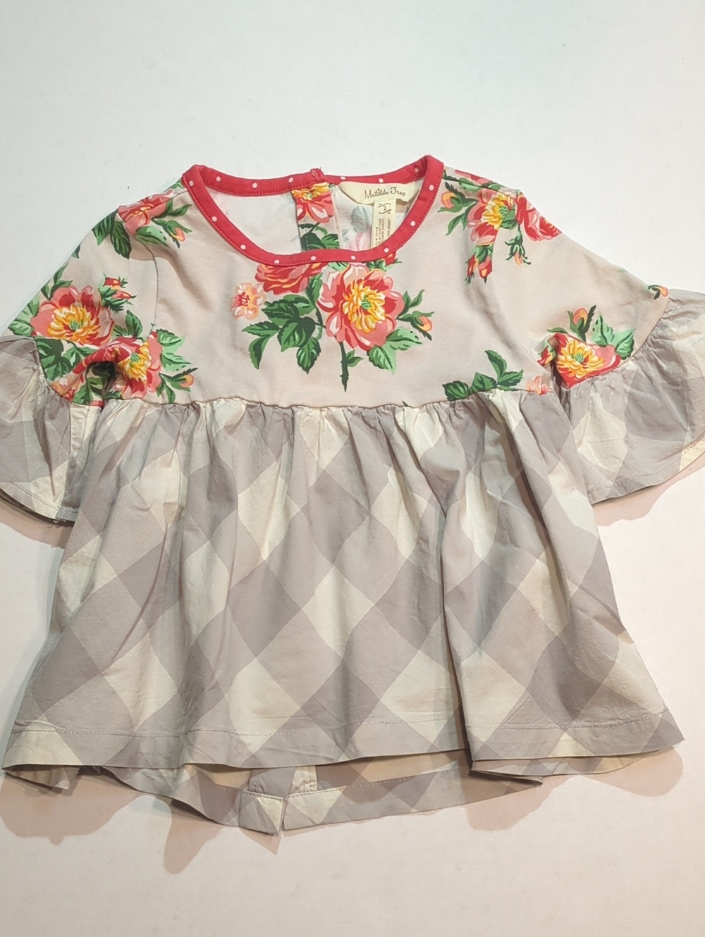 Matilda Jane Floral and Gingham Top